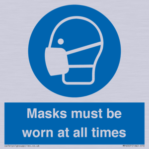 Masks must be worn at all times